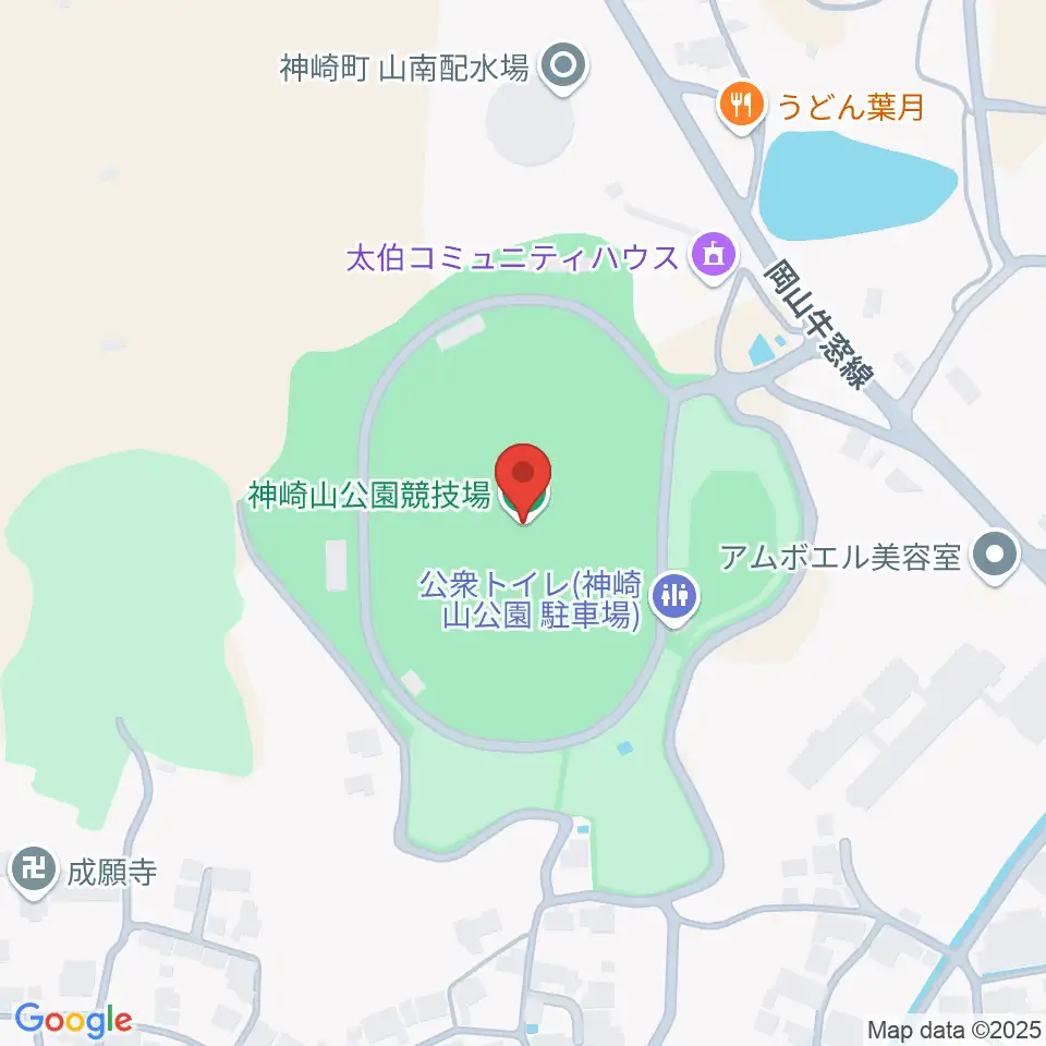 神崎山公園競技場周辺のカフェ一覧地図
