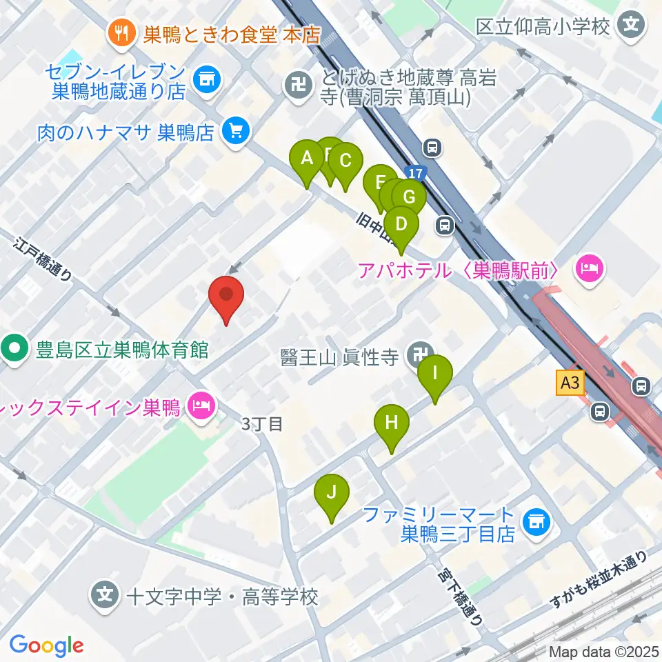ホワイトロードスタジオ周辺のカフェ一覧地図