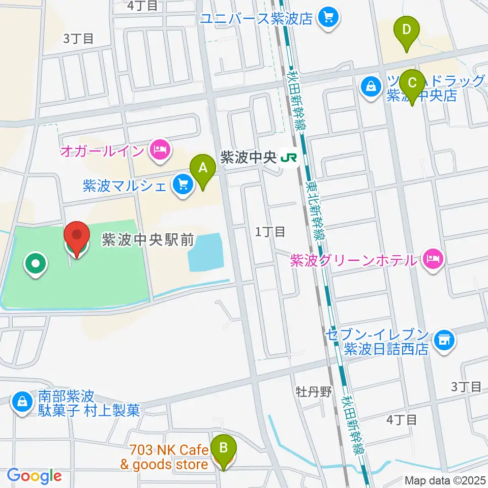 岩手県フットボールセンター周辺のカフェ一覧地図