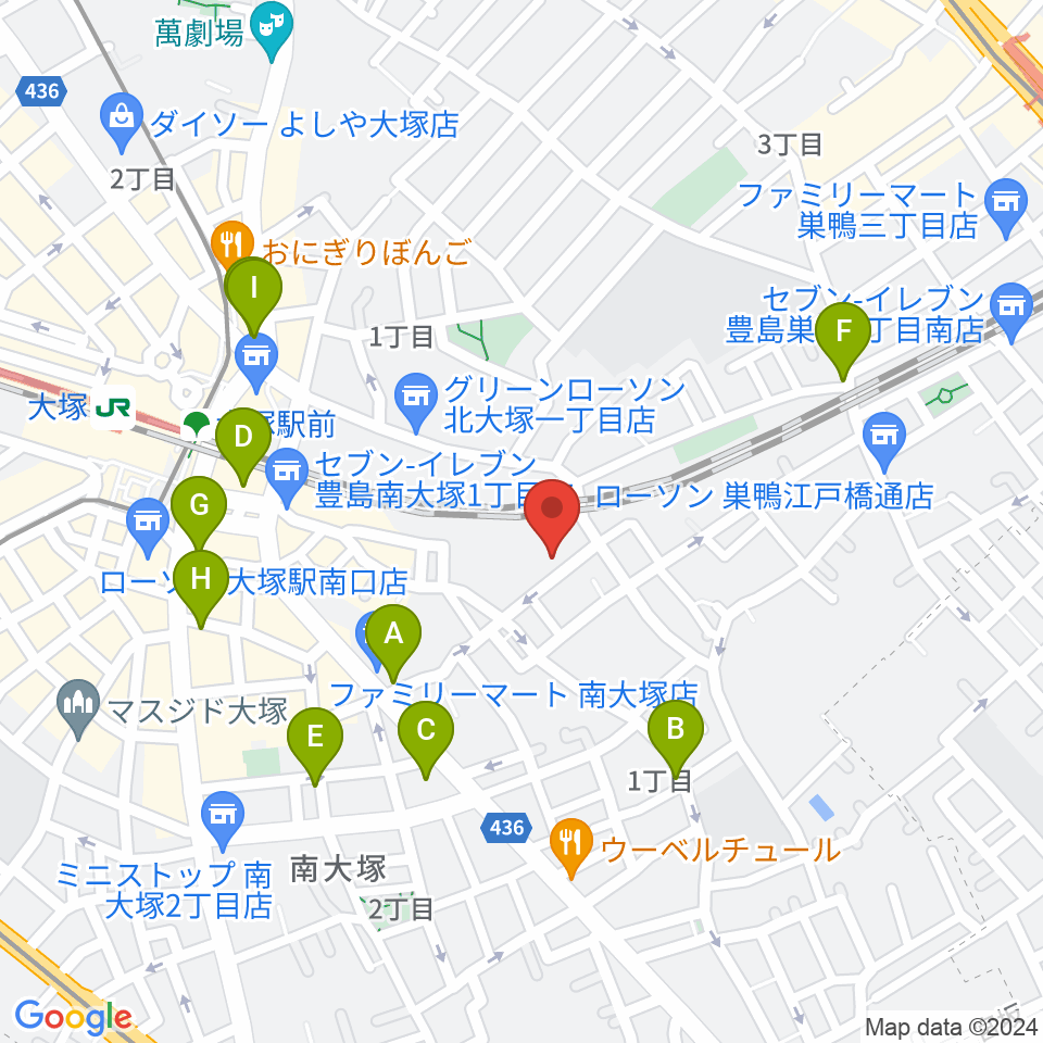 マザーハウス レコーディングスタジオ周辺のカフェ一覧地図