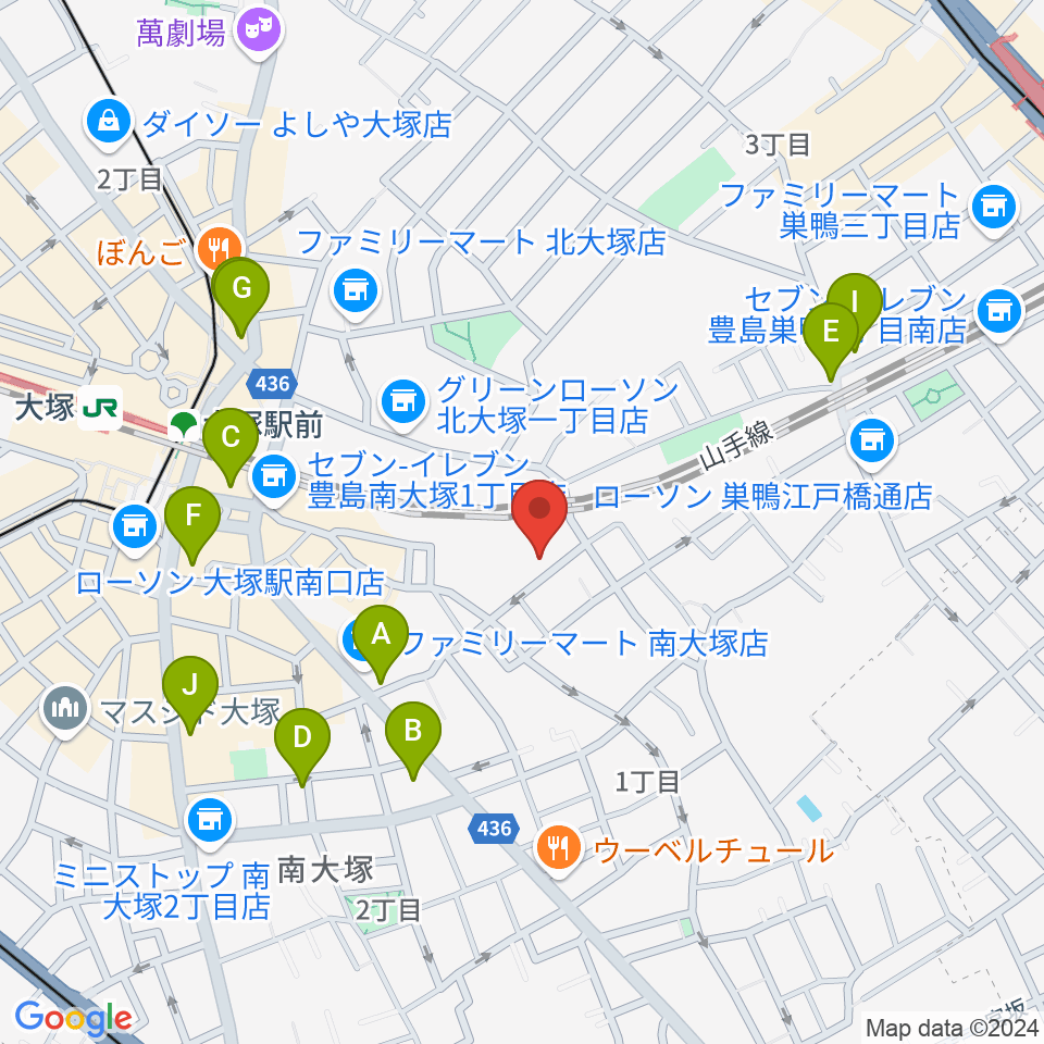 マザーハウス レコーディングスタジオ周辺のカフェ一覧地図