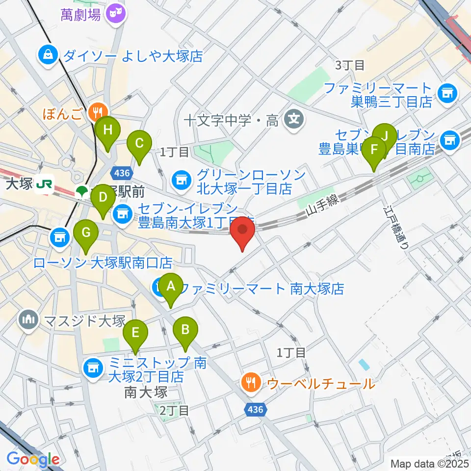マザーハウス レコーディングスタジオ周辺のカフェ一覧地図