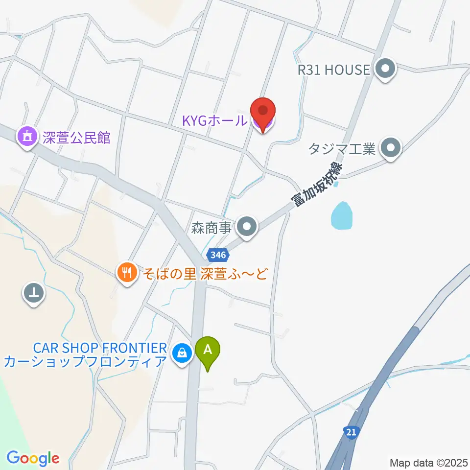 KYGホール周辺のカフェ一覧地図
