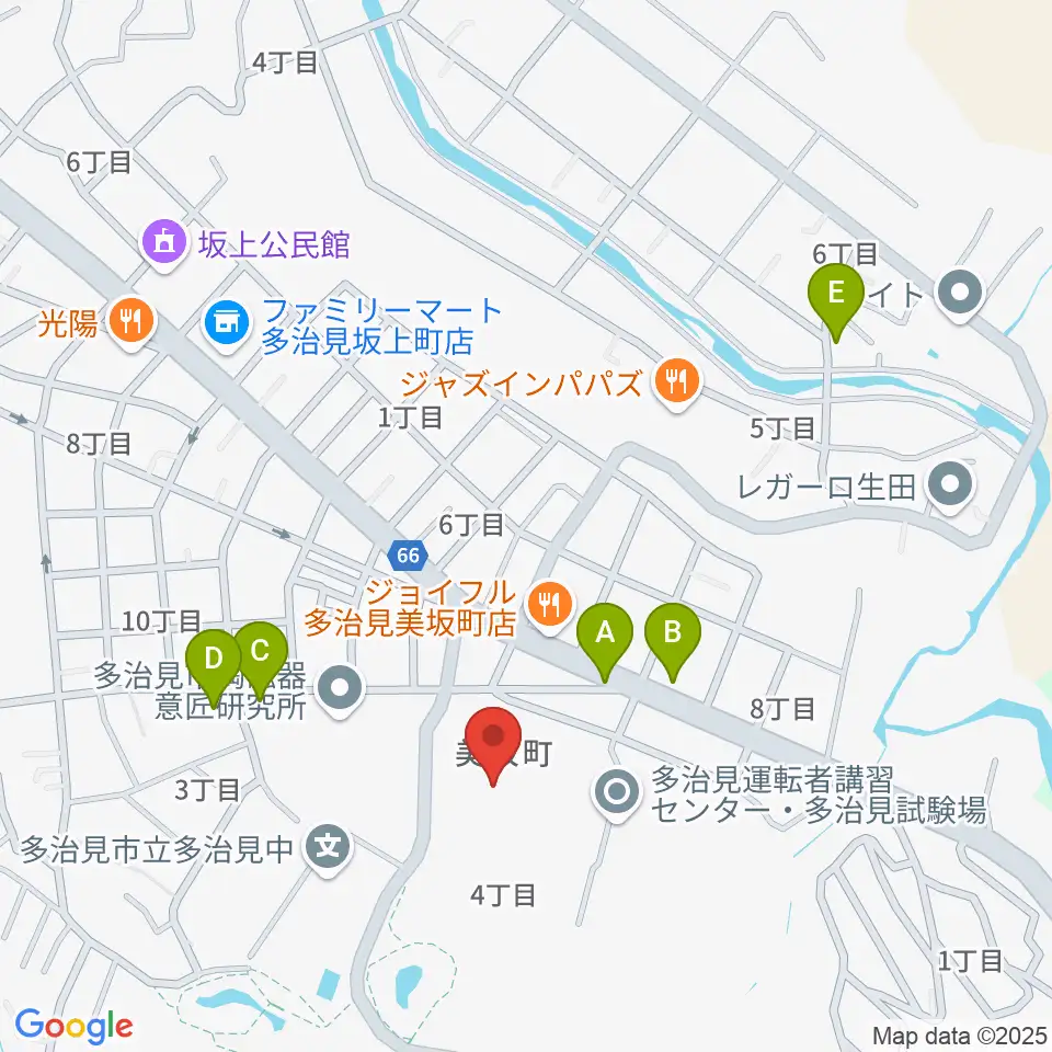 TYK球場周辺のカフェ一覧地図