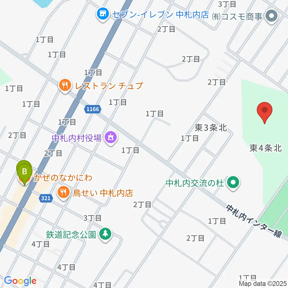 中札内交流の杜サッカー場周辺のカフェ一覧地図