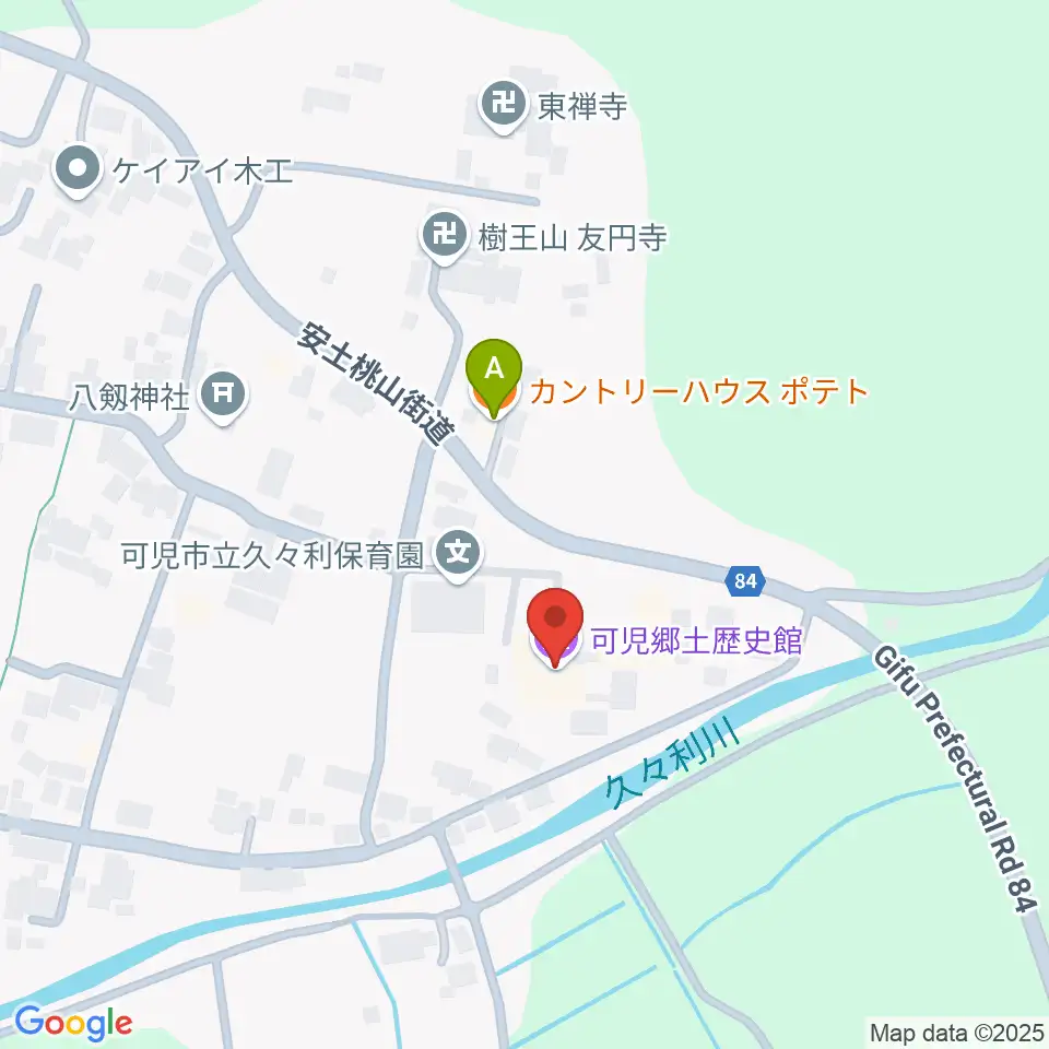 可児郷土歴史館周辺のカフェ一覧地図