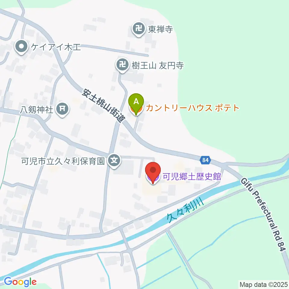 可児郷土歴史館周辺のカフェ一覧地図