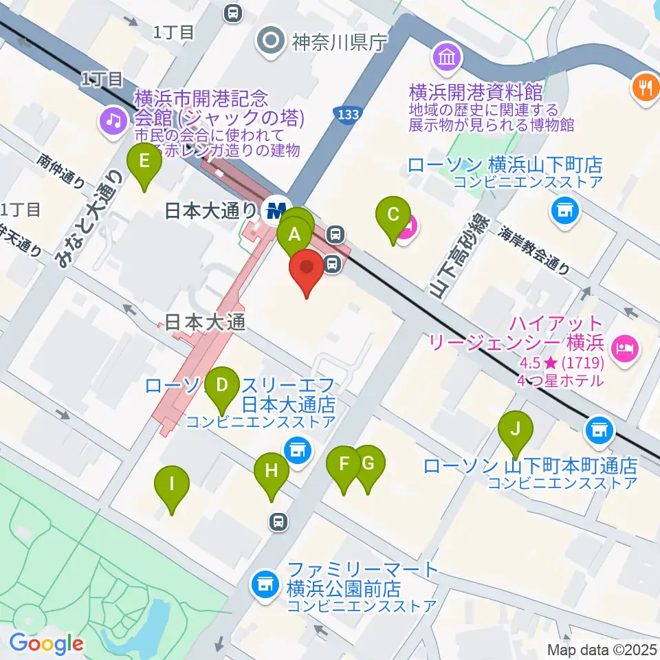 日本新聞博物館周辺のカフェ一覧地図
