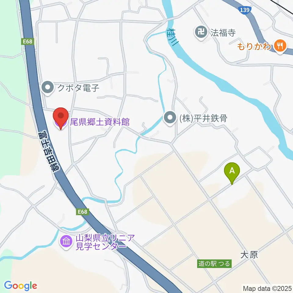 尾県郷土資料館周辺のカフェ一覧地図