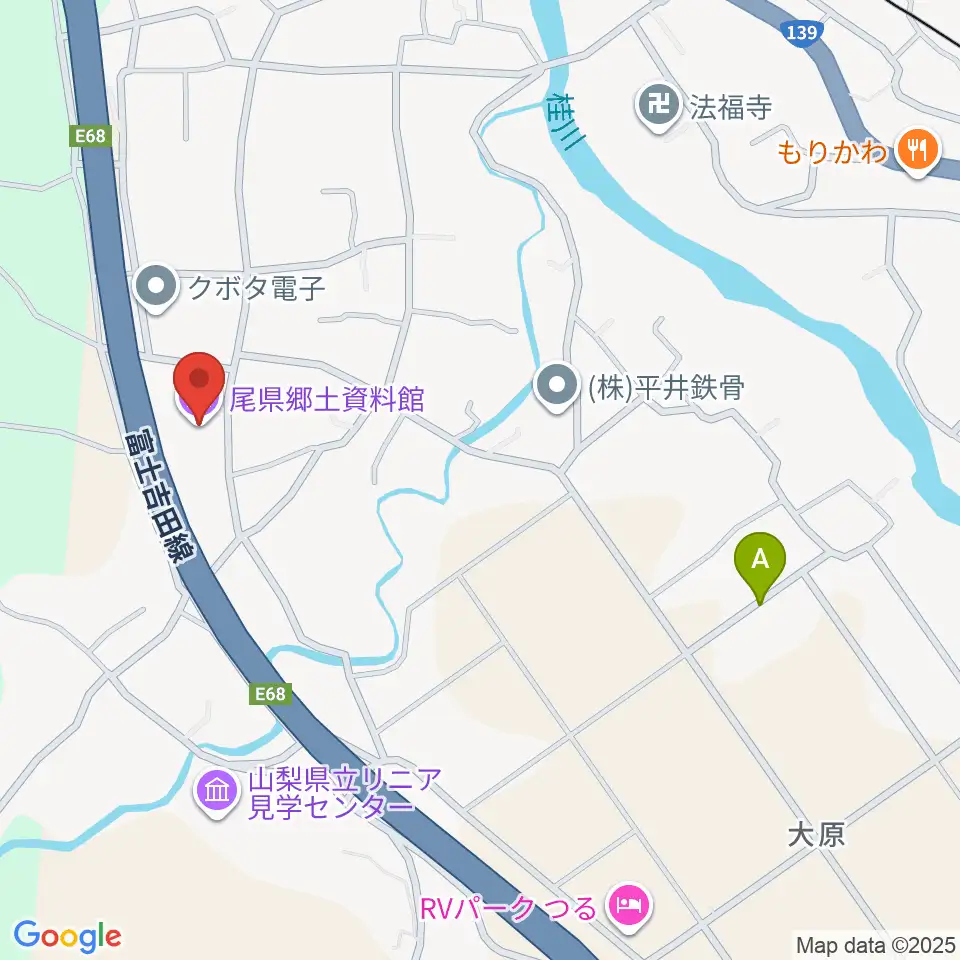 尾県郷土資料館周辺のカフェ一覧地図