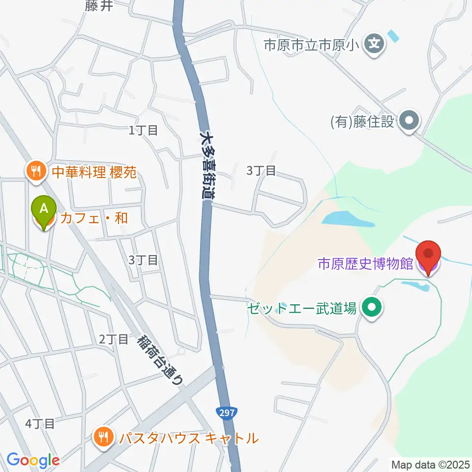 市原歴史博物館周辺のカフェ一覧地図