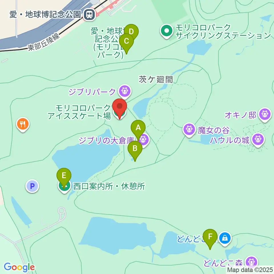 愛・地球博記念公園アイススケート場周辺のカフェ一覧地図