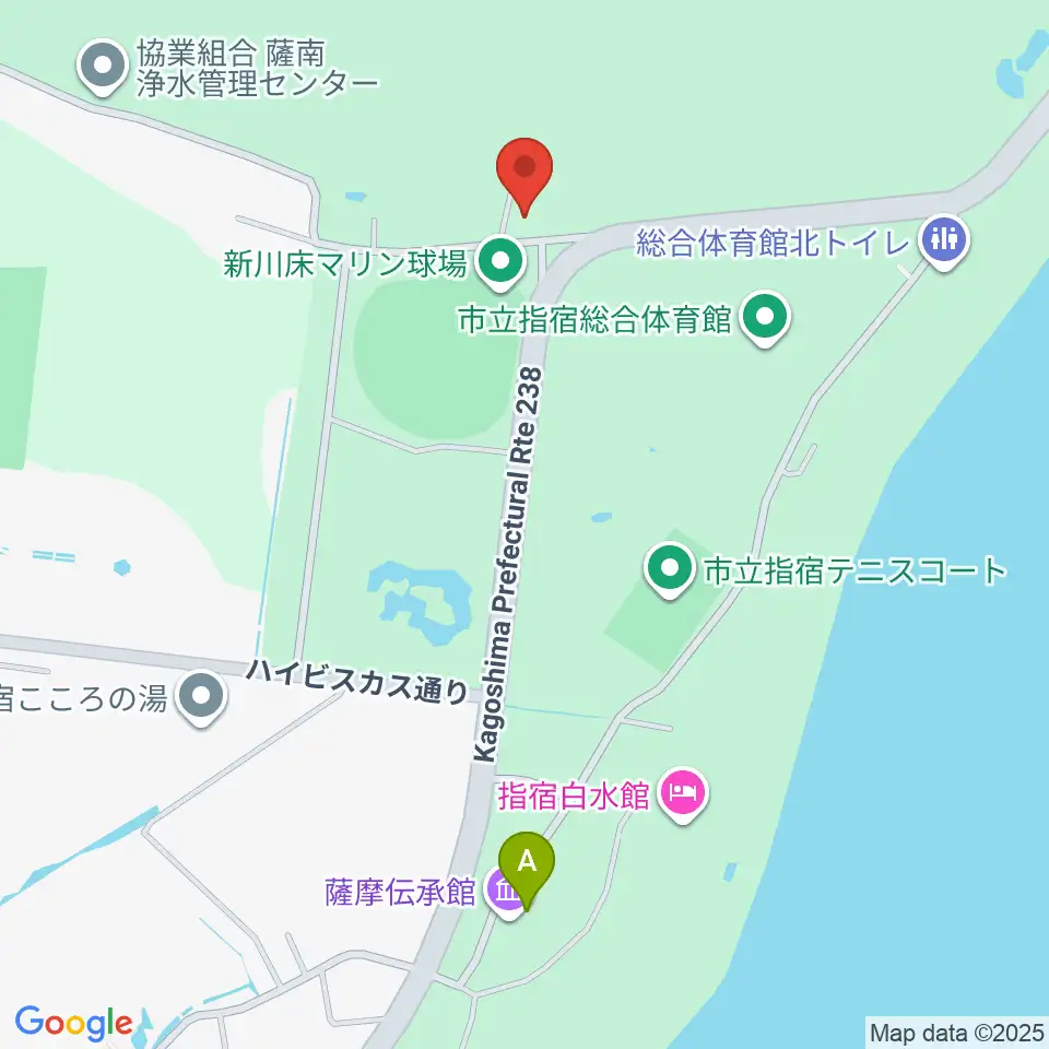 鹿児島水処理スポーツドーム周辺のカフェ一覧地図