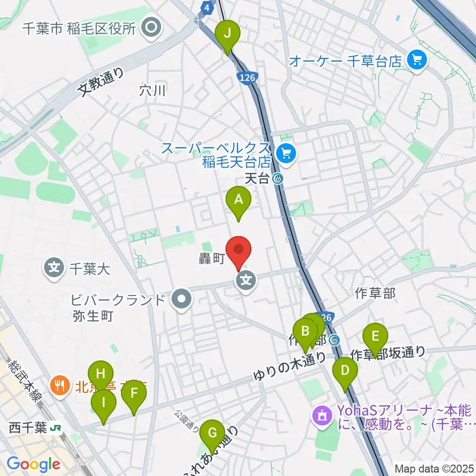 千葉経済大学地域経済博物館周辺のカフェ一覧地図