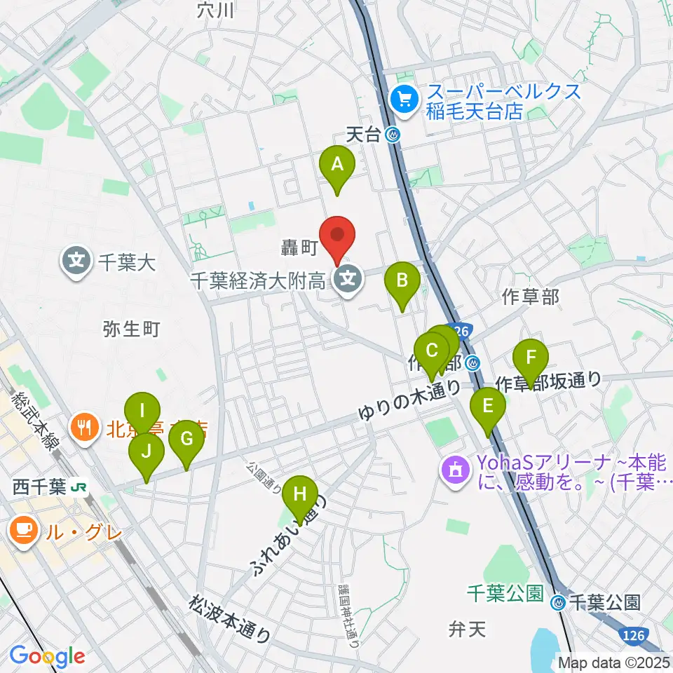 千葉経済大学地域経済博物館周辺のカフェ一覧地図