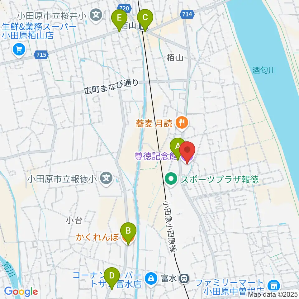 小田原市尊徳記念館周辺のカフェ一覧地図