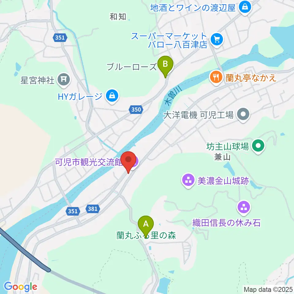 戦国山城ミュージアム周辺のカフェ一覧地図