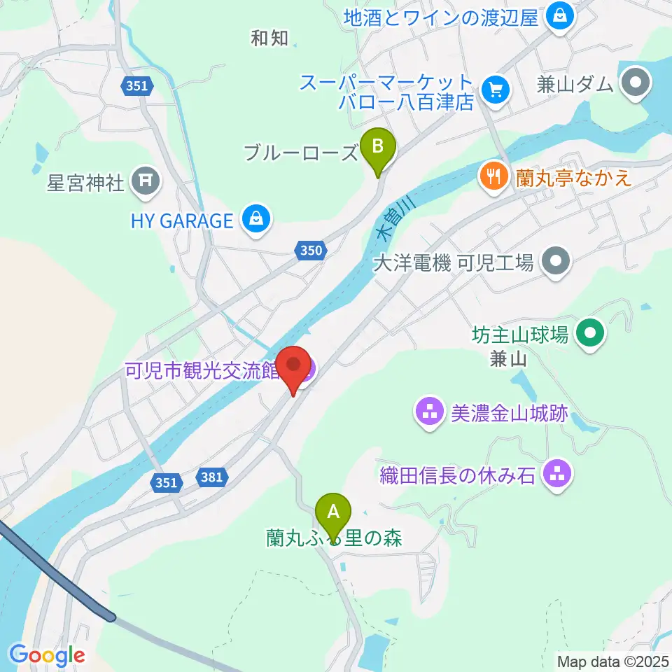 戦国山城ミュージアム周辺のカフェ一覧地図