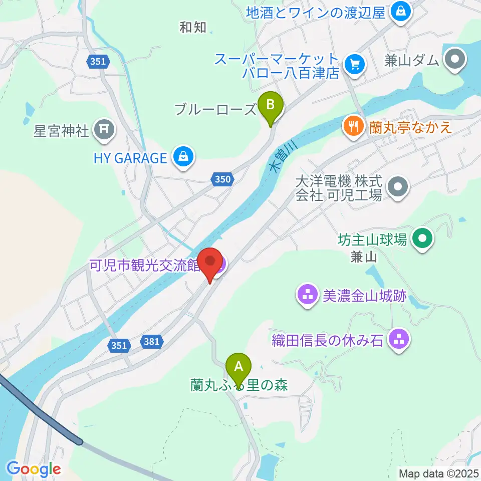戦国山城ミュージアム周辺のカフェ一覧地図