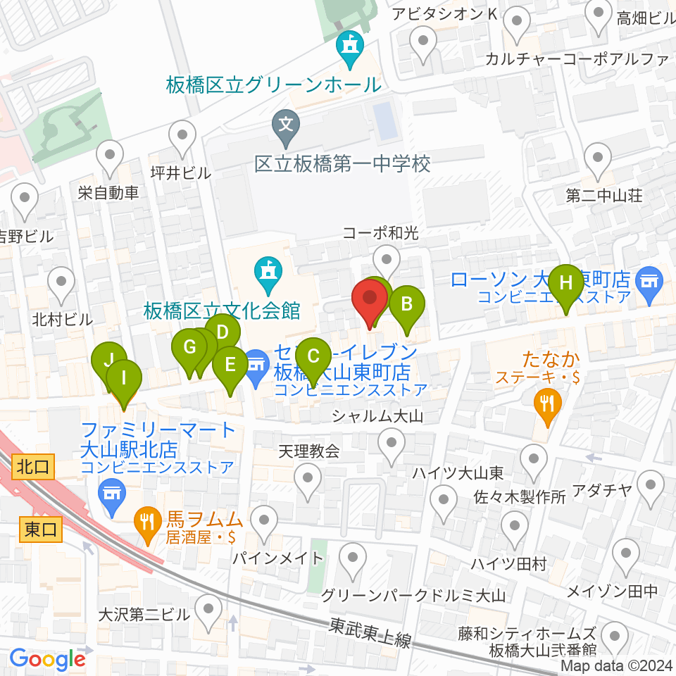 ダボスタジオ周辺のカフェ一覧地図