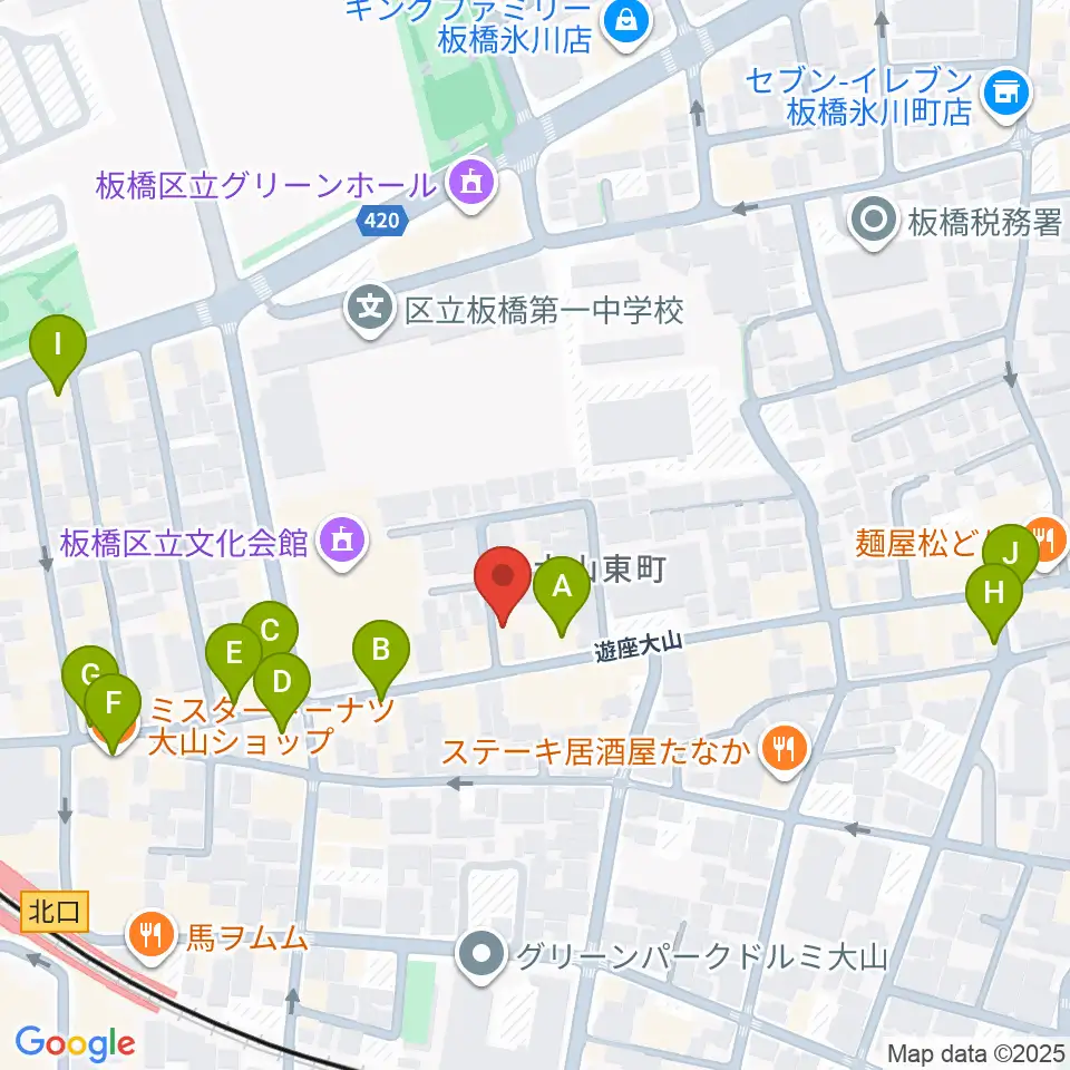 ダボスタジオ周辺のカフェ一覧地図