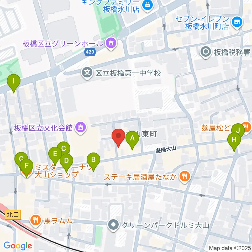ダボスタジオ周辺のカフェ一覧地図