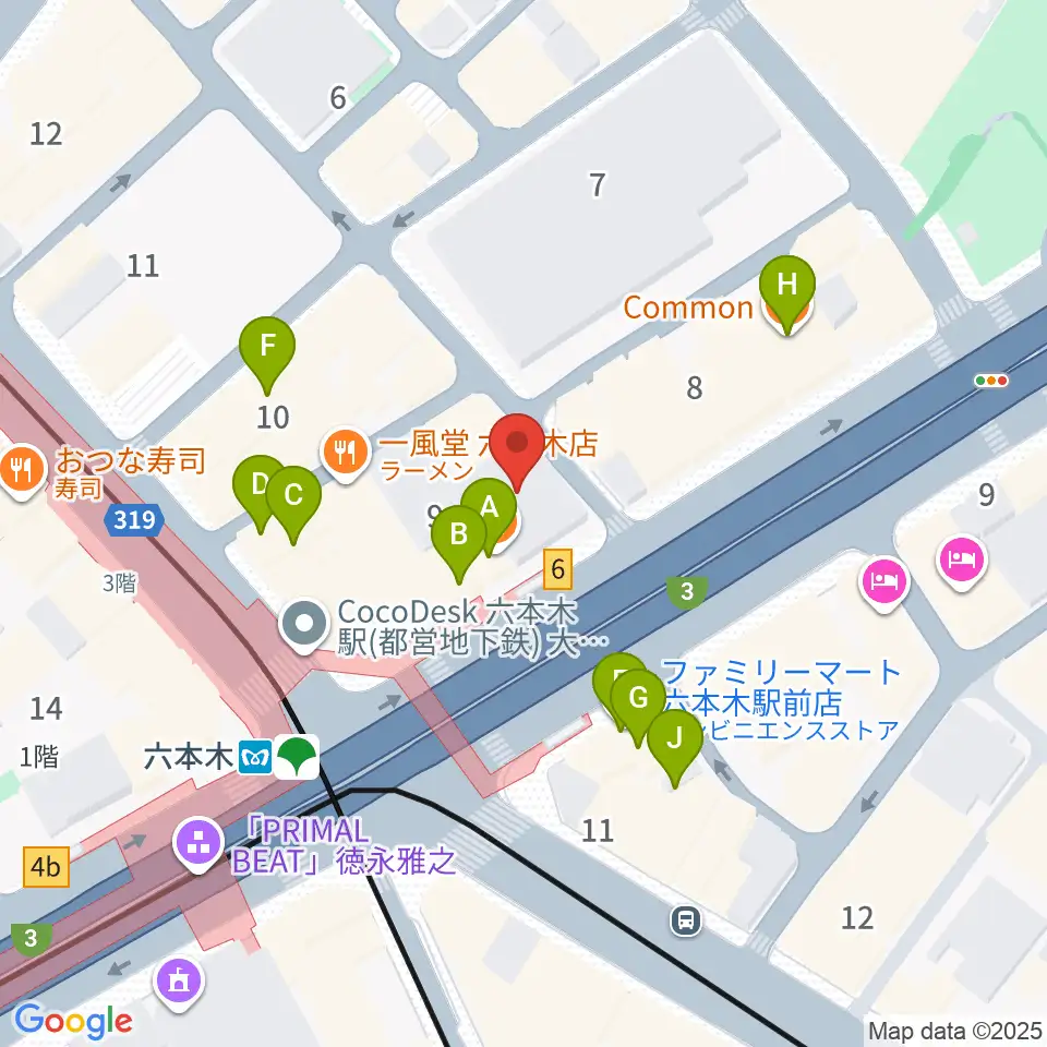 YOSHIMOTO ROPPONGI THEATER周辺のカフェ一覧地図