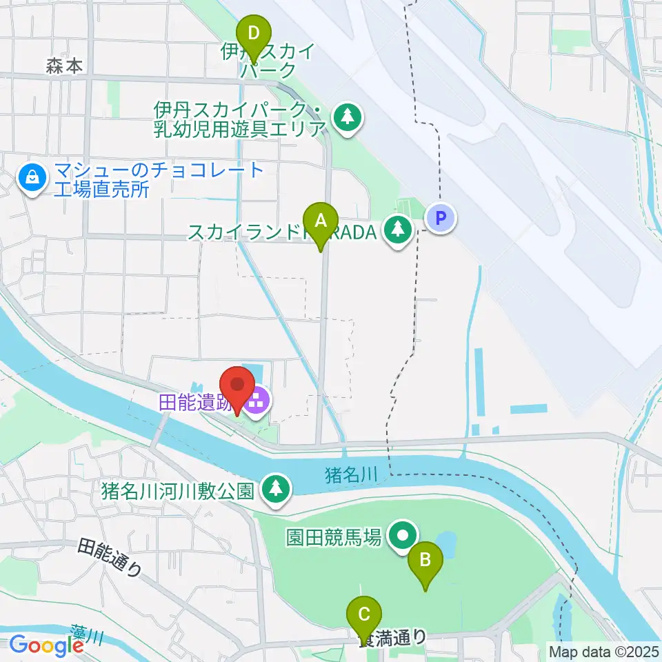 尼崎市立田能資料館周辺のカフェ一覧地図