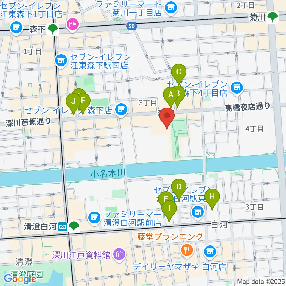 田河水泡・のらくろ館周辺のカフェ一覧地図