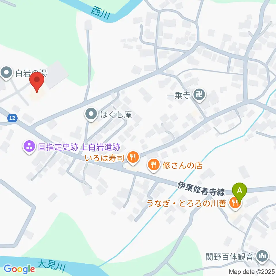伊豆市資料館周辺のカフェ一覧地図