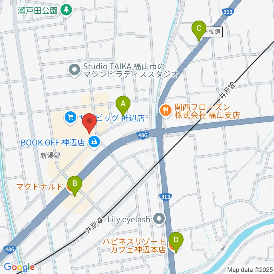 菅茶山記念館周辺のカフェ一覧地図