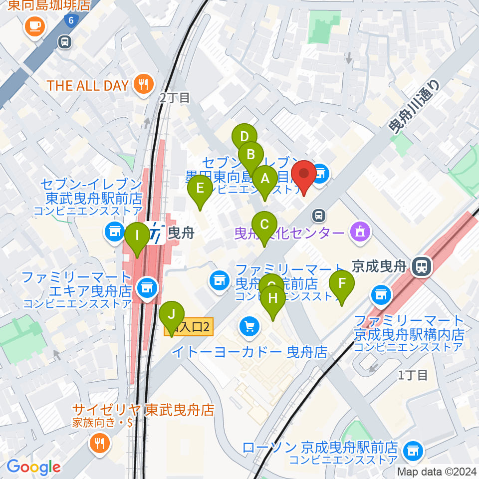 ビートウェーブスタジオ周辺のカフェ一覧地図