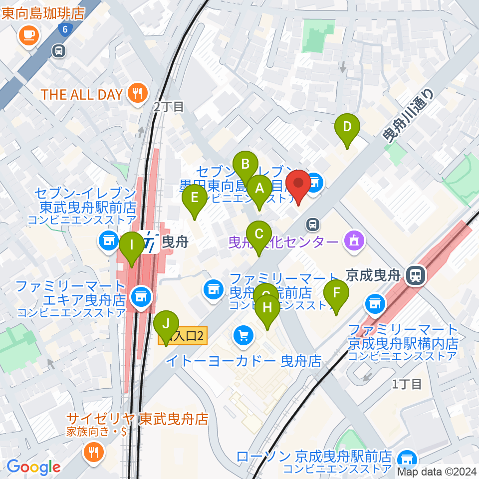 ビートウェーブスタジオ周辺のカフェ一覧地図