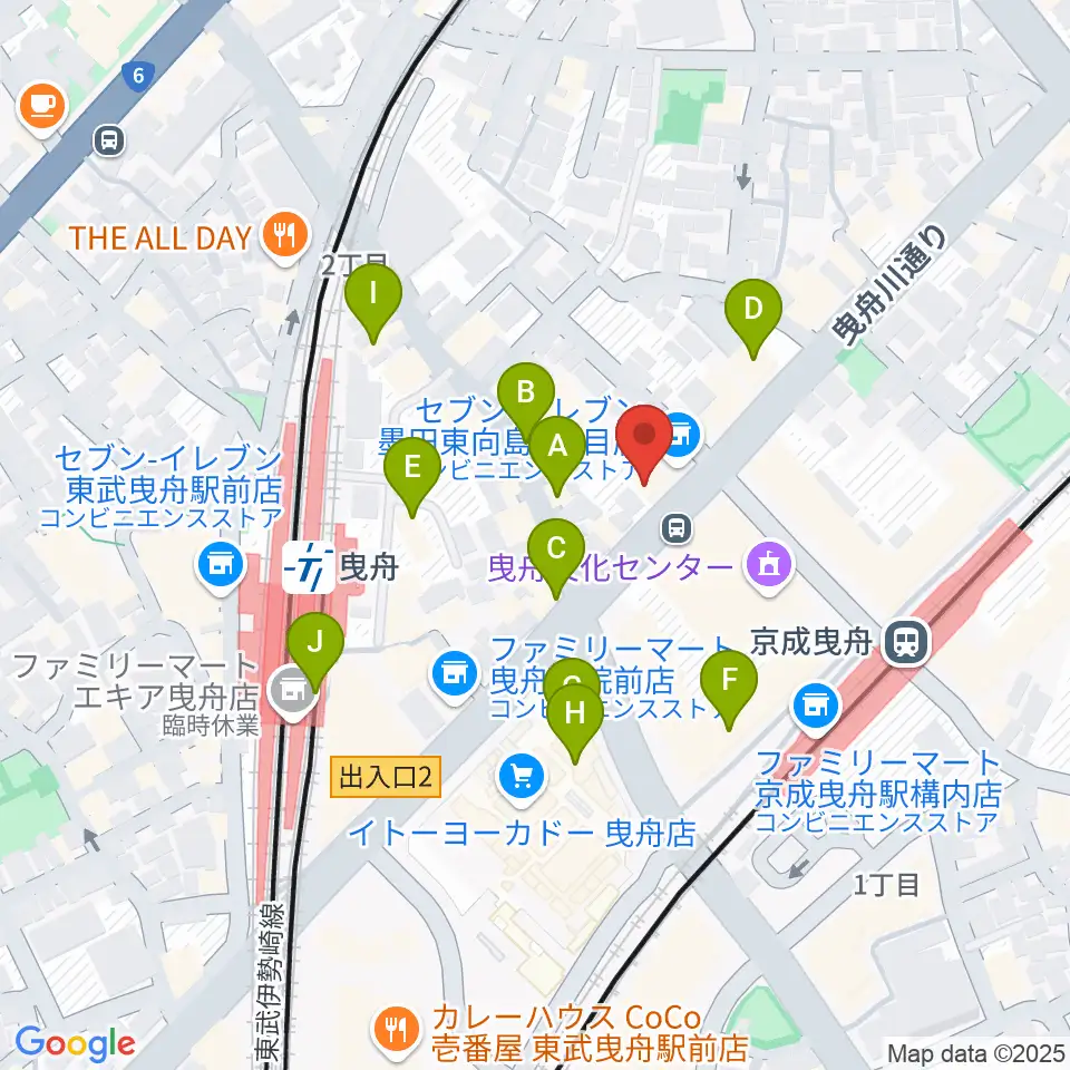 ビートウェーブスタジオ周辺のカフェ一覧地図