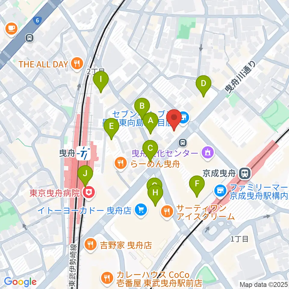 ビートウェーブスタジオ周辺のカフェ一覧地図
