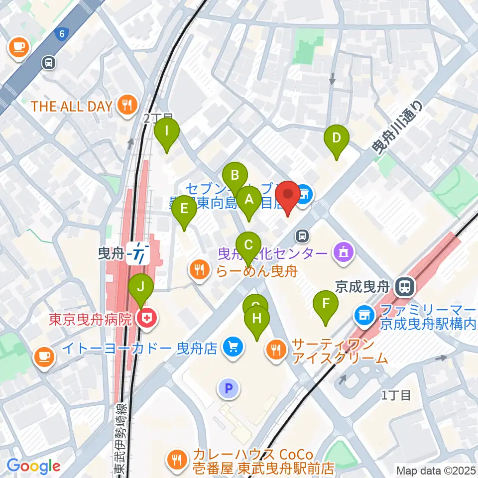 ビートウェーブスタジオ周辺のカフェ一覧地図