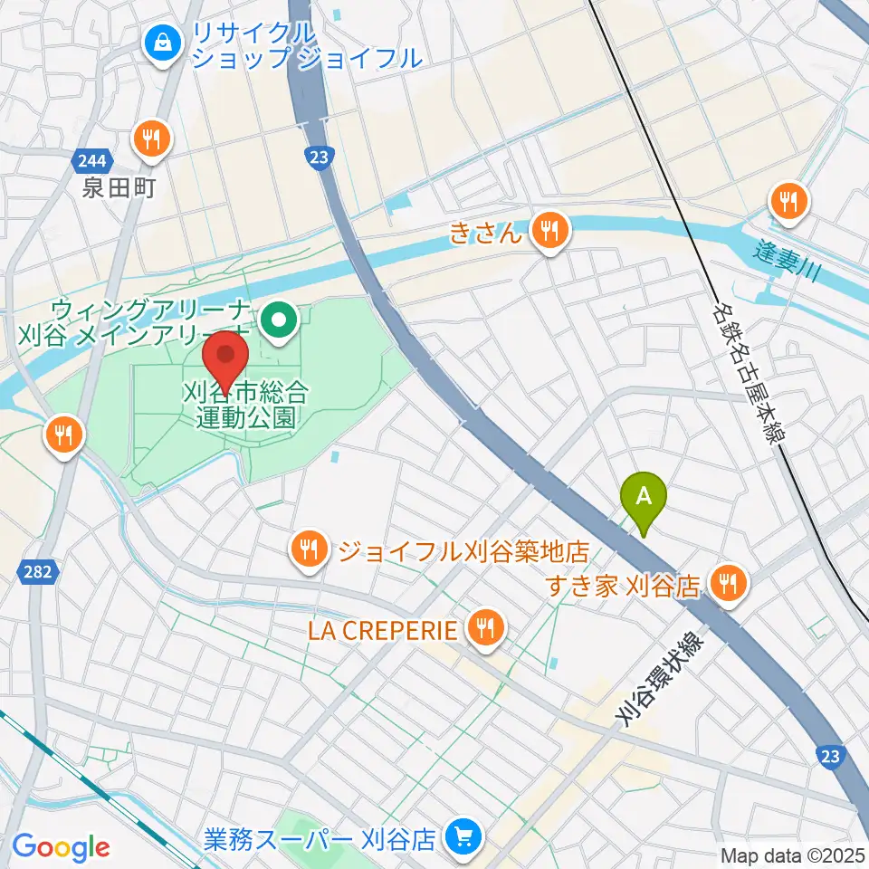 グリーングラウンド刈谷周辺のカフェ一覧地図