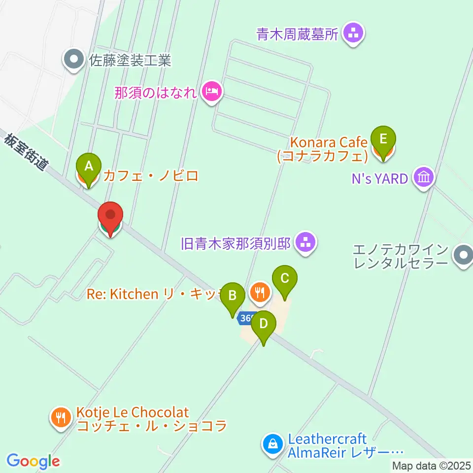 フードリエサッカーフィールド青木周辺のカフェ一覧地図