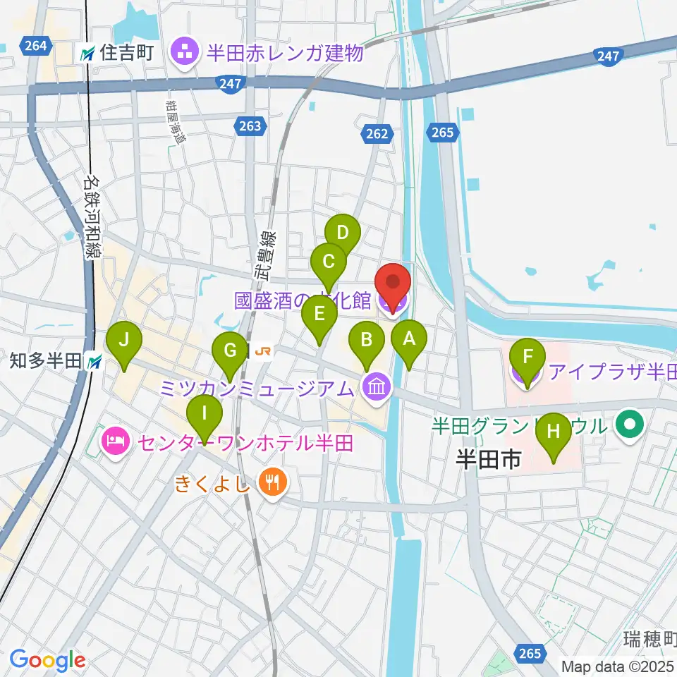 國盛 酒の文化館周辺のカフェ一覧地図