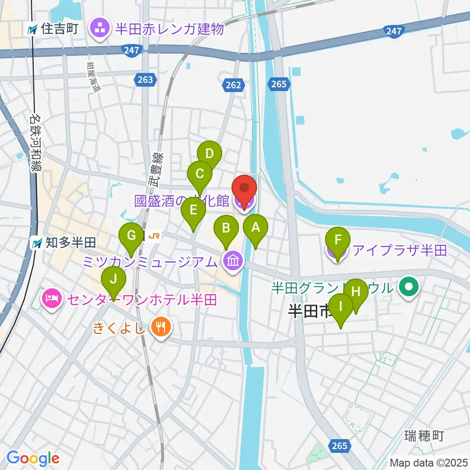 國盛 酒の文化館周辺のカフェ一覧地図