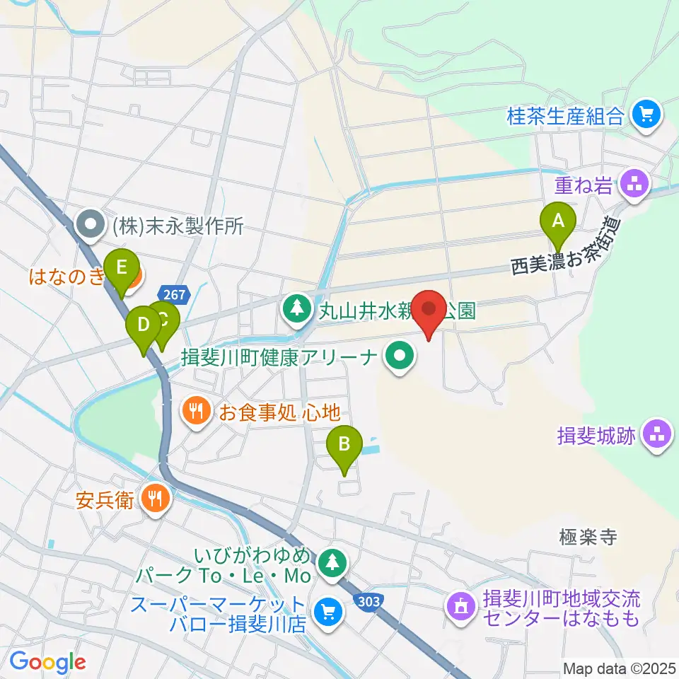 揖斐川歴史民俗資料館周辺のカフェ一覧地図