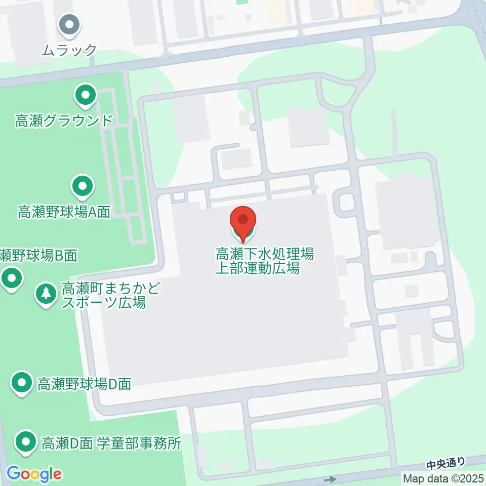 高瀬下水処理場上部運動広場周辺のカフェ一覧地図