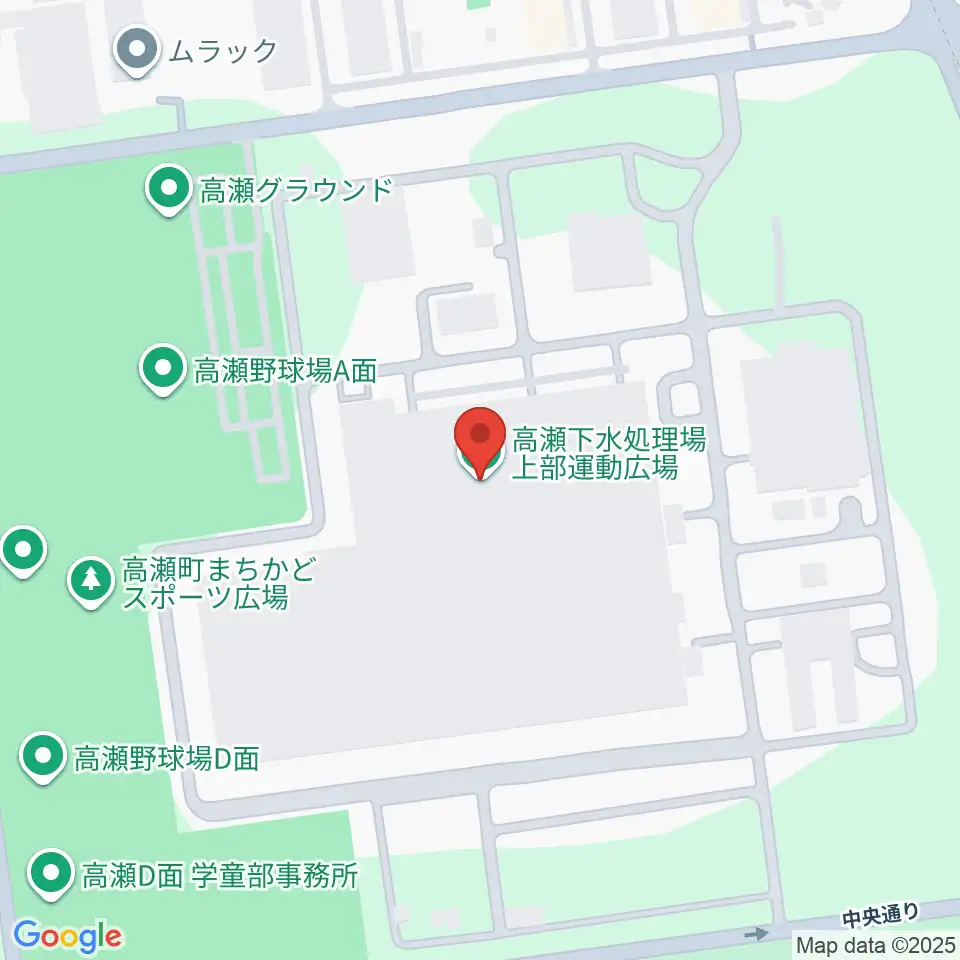 高瀬下水処理場上部運動広場周辺のカフェ一覧地図