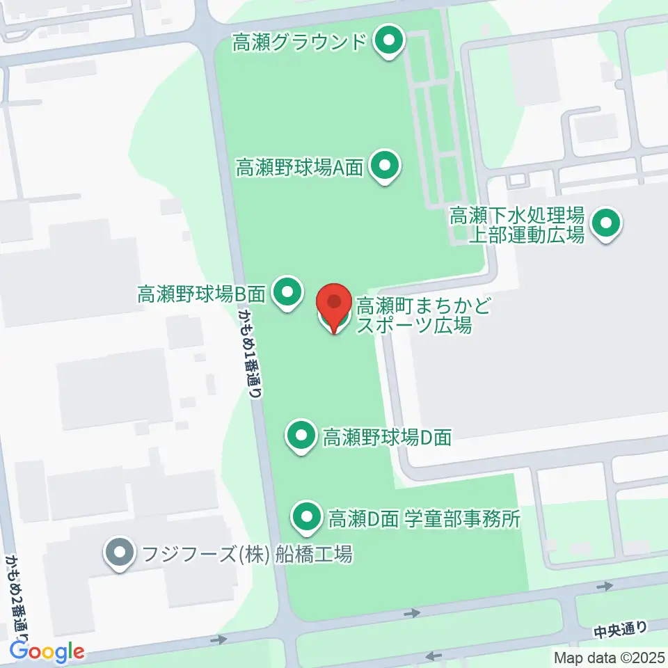 高瀬町まちかどスポーツ広場周辺のカフェ一覧地図