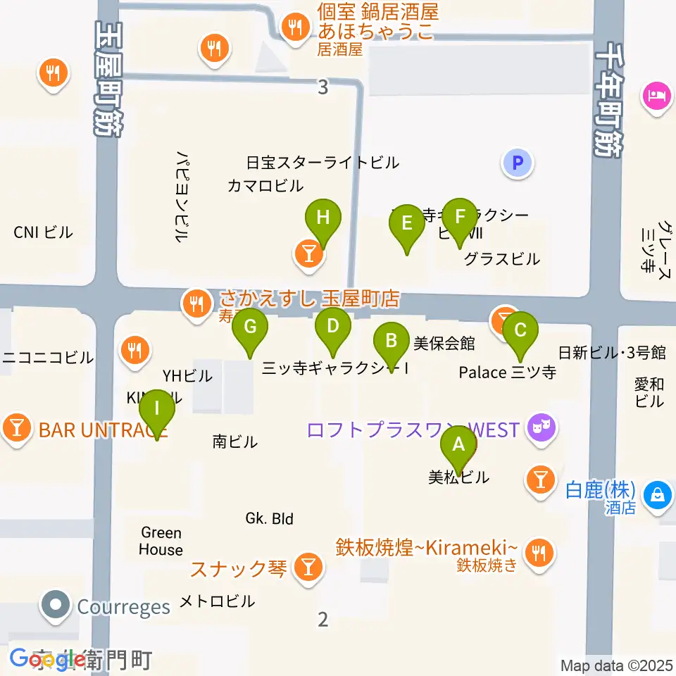 PLUSWIN HALL 大阪周辺のカフェ一覧地図