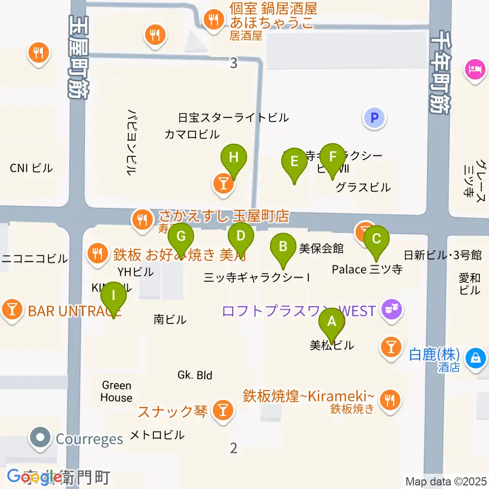 PLUSWIN HALL 大阪周辺のカフェ一覧地図