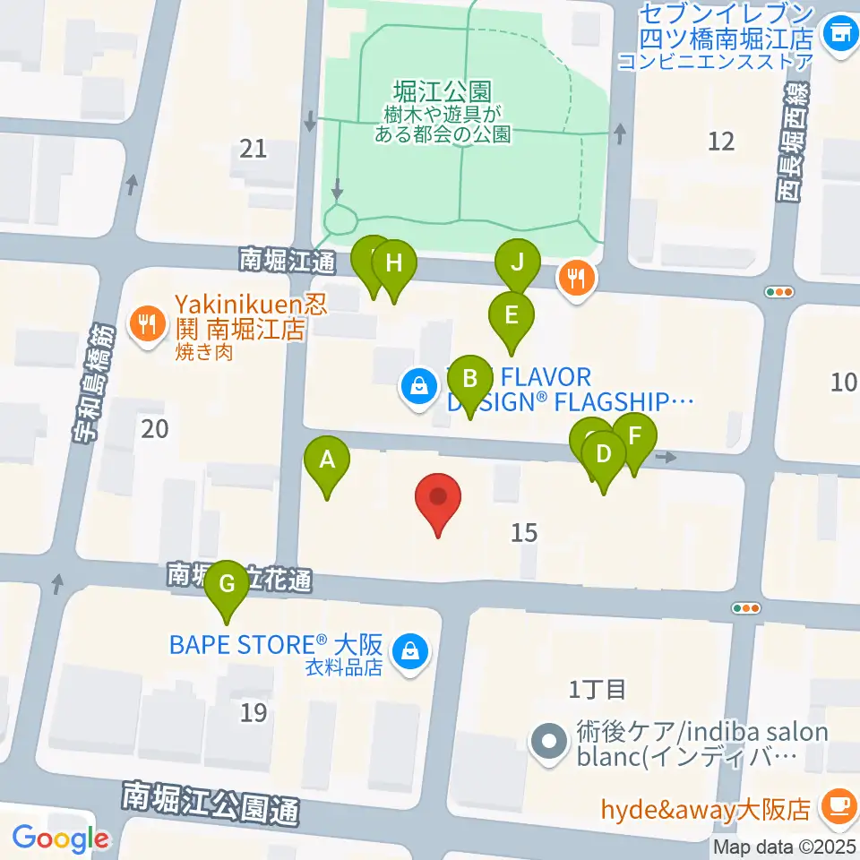 PLUSWIN HALL ビレボア周辺のカフェ一覧地図