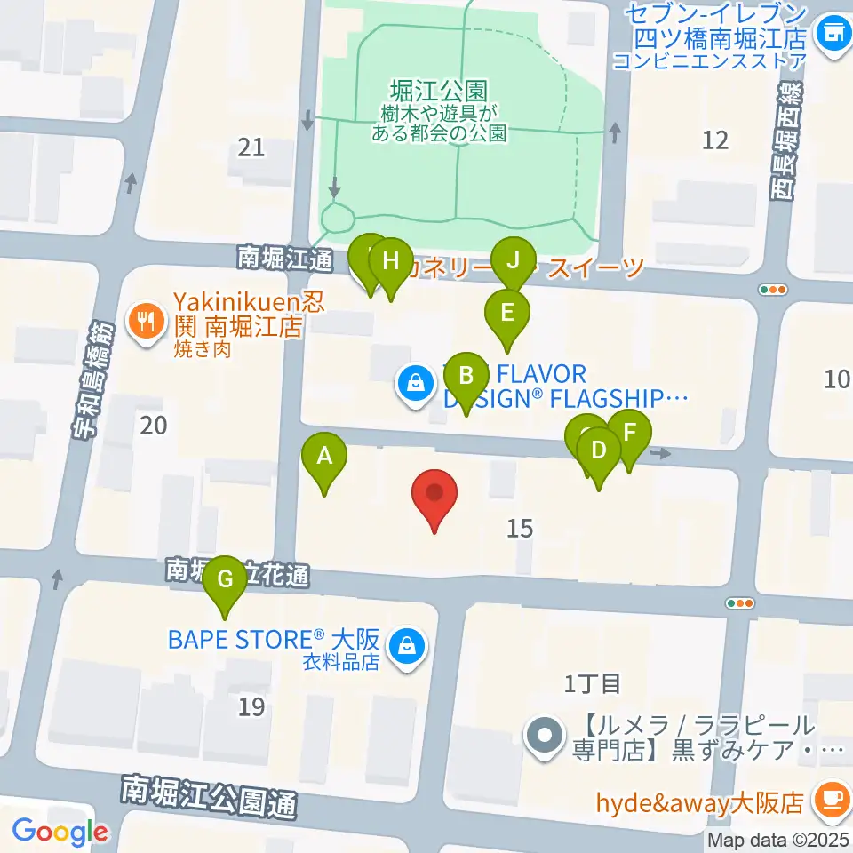 PLUSWIN HALL ビレボア周辺のカフェ一覧地図