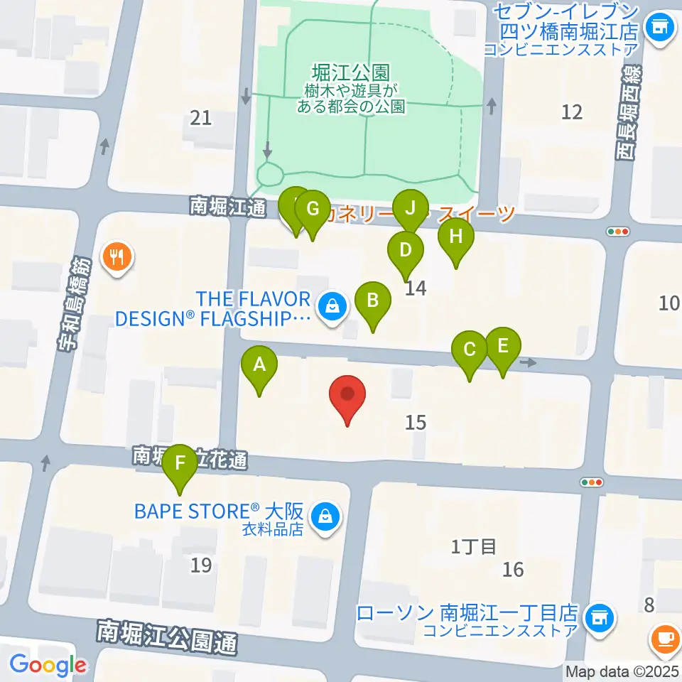 PLUSWIN HALL ビレボア周辺のカフェ一覧地図