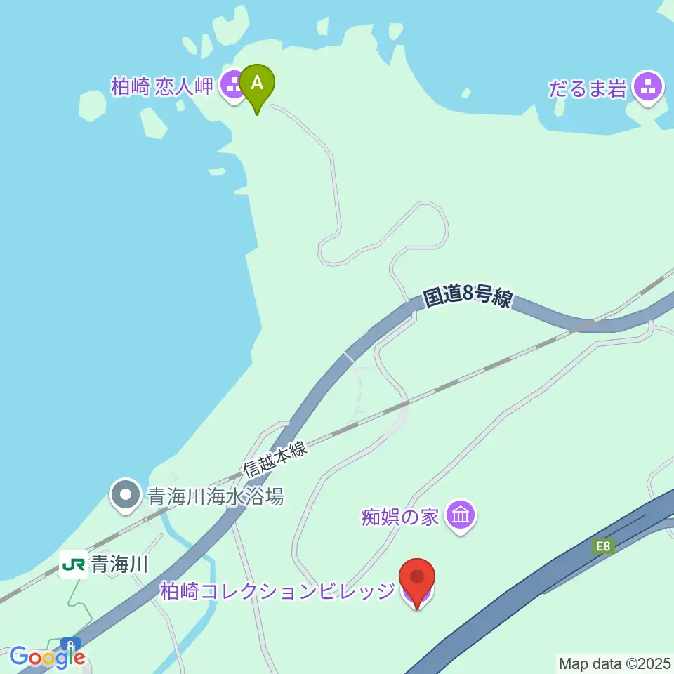 柏崎コレクションビレッジ周辺のカフェ一覧地図